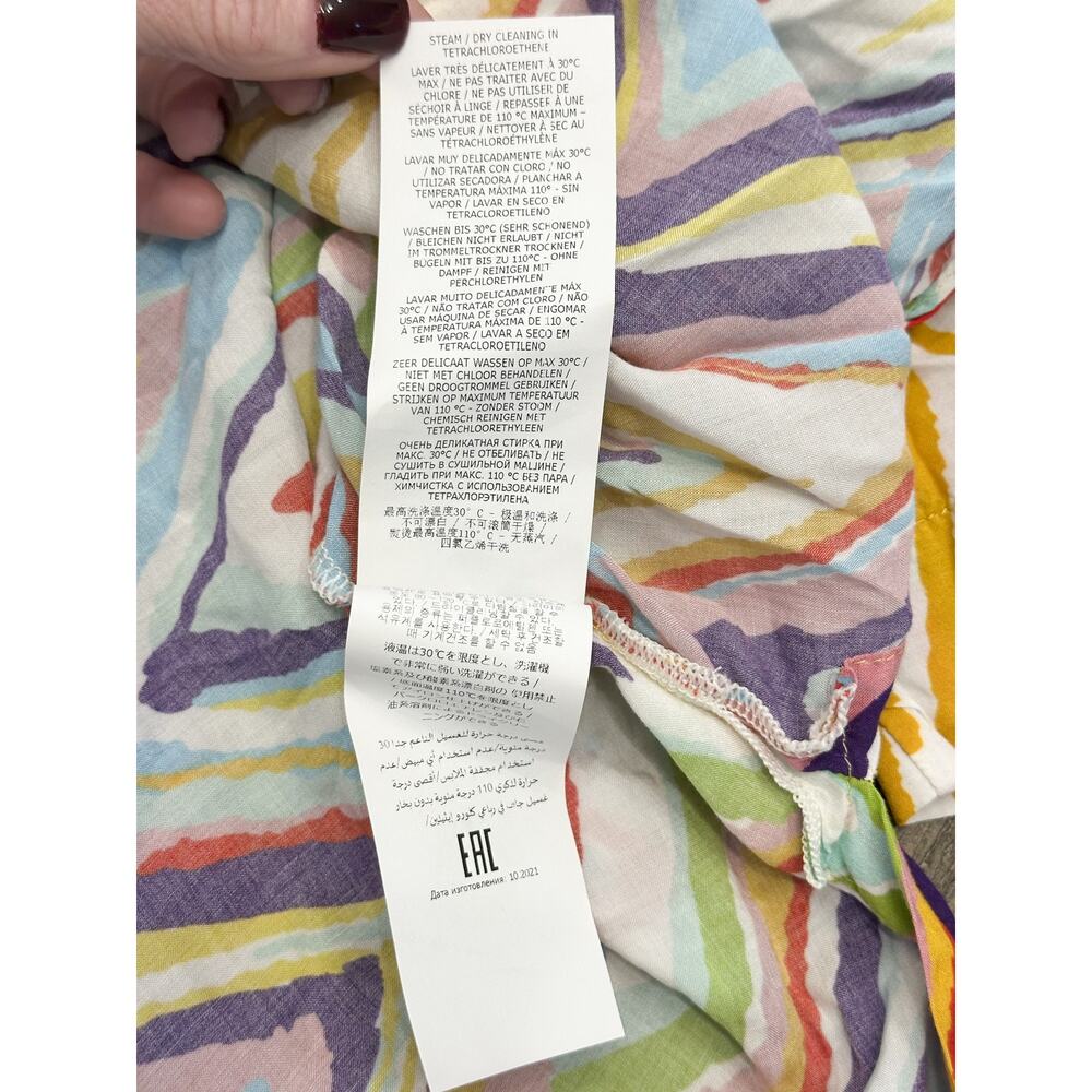 Missoni Mare Zigzag Woven Viscose Beach Cover Up Kaftan IT 40 Multicolor Italy - Picture 7 of 7